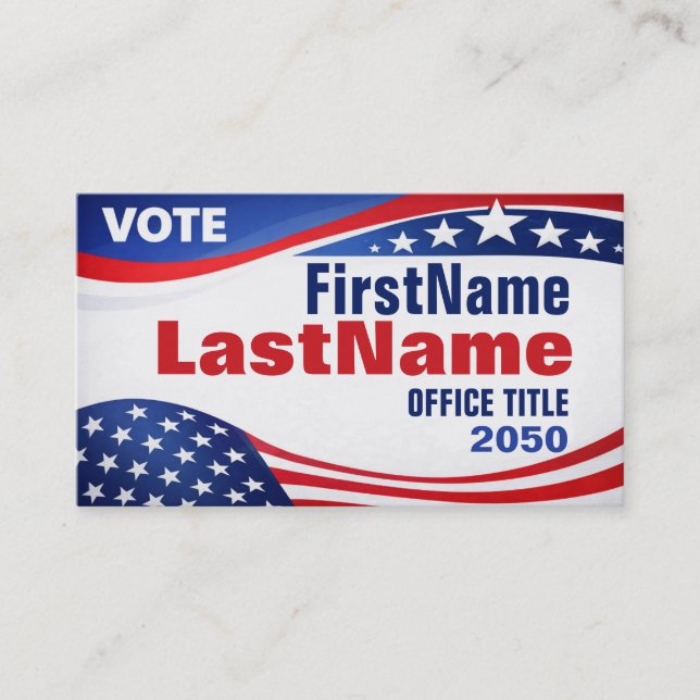 Carte De Visite Custom Campaign Template Business Card (Devant)