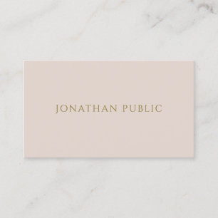 Carte De Visite Custom Faux Gold Texte Élégant Simple Moderne Luxe
