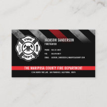 Custom Fire Department Firefighter Red Line Logo