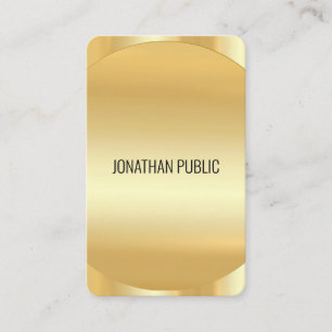 Carte De Visite Custom Modern Elegant Faux Gold Modèle Luxe