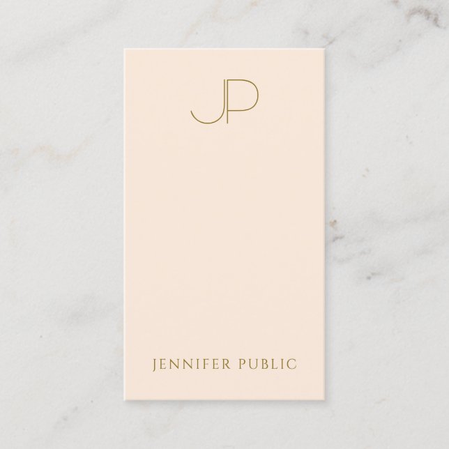Carte De Visite Custom Professional Monogram Elegant Template (Devant)