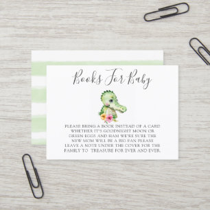 Carte De Visite Cute Alligator Hibiscus Livres Pour Boîtier Bébé
