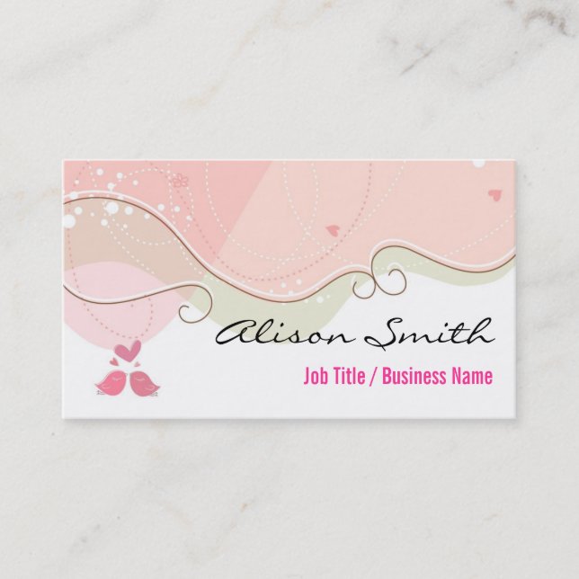 Carte De Visite Cute and Romantic Business Card (Devant)