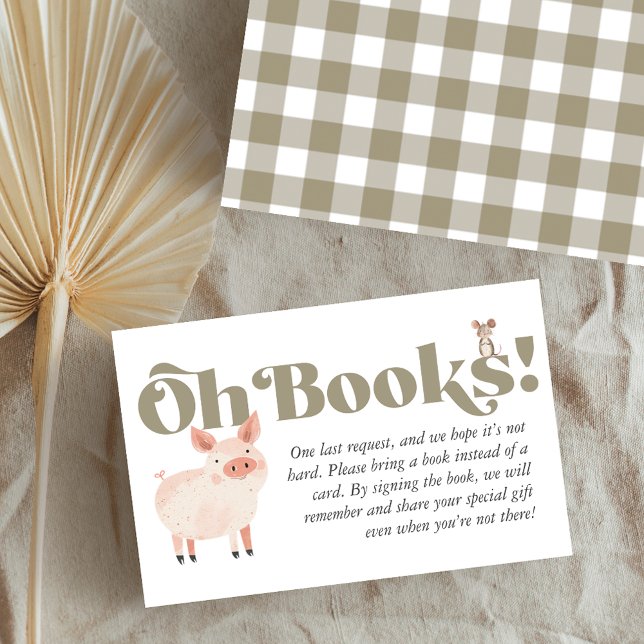 Carte De Visite Cute Baby Farm Animaux Livres pour Baby Enclôture (Cute Baby Farm Animals Books for Baby Enclosure Business Card)