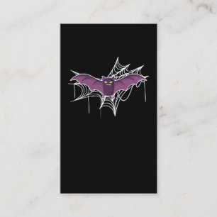 Carte De Visite Cute Bat Lover Cobweb Halloween