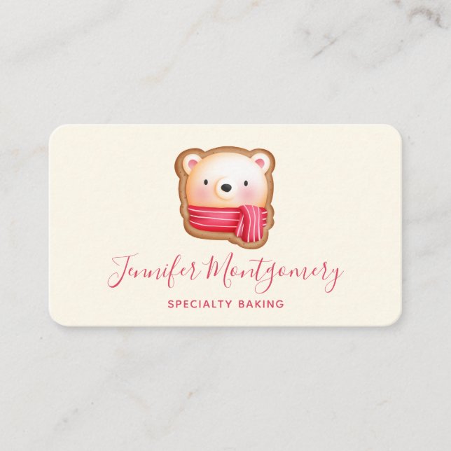 Carte De Visite Cute Bear Face (Devant)