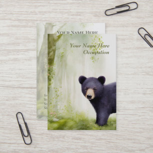 Carte de visite Cute Black Bear Cub
