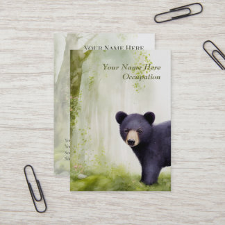 Carte de visite Cute Black Bear Cub