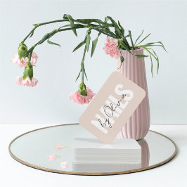 Carte De Visite Cute Blush Sand Feminine Rose Nail Artiste