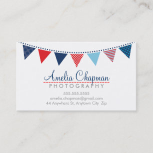 Carte De Visite CUTE BRIGHT BUNTING audacieux parti bleu marine ro