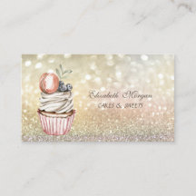 Cute Chic Elegant Bokeh Macaroon Cupcake