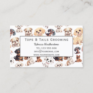 Carte De Visite Cute Chien Chien Chien Grossissant