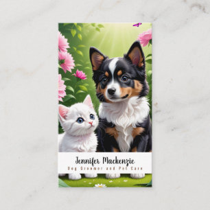 Carte De Visite Cute Chien Groomer Groomer Service de soins pour a