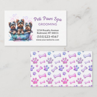 Carte De Visite Cute Dog Grooming Service Pet Groomer