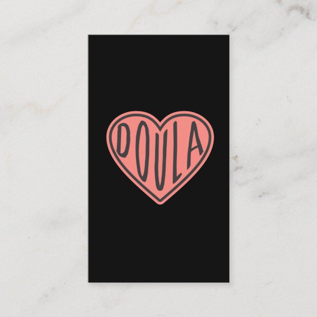 Carte De Visite Cute Doula Coeur Bébé Birmingham (Devant)