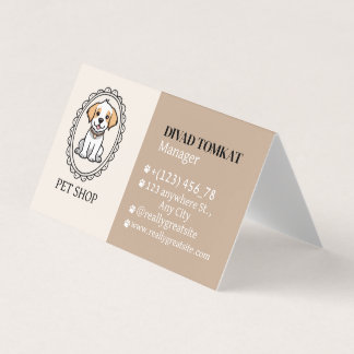 Carte De Visite Cute et coloré Animaux de compagnie Shop Design Ca