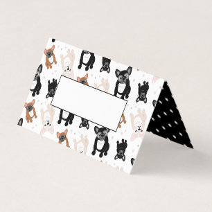 Carte De Visite Cute French Bulldog Table Cadre