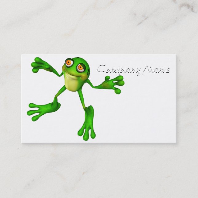 Carte De Visite Cute Froggy verte (Devant)