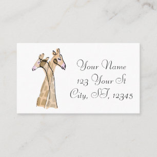 Carte De Visite Cute Giraffe Couple Thunder_Cove