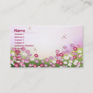 Carte De Visite Cute Girl Floral Fashion Fine