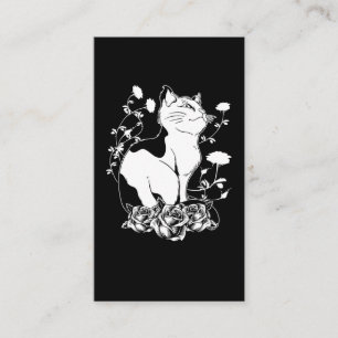 Carte De Visite Cute gothique Chat Rose Pastel Goth Kitten