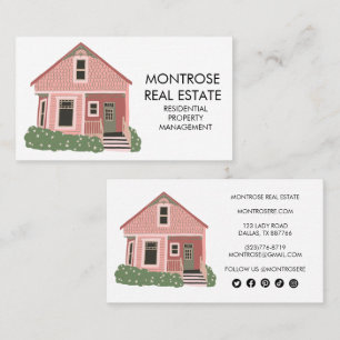 Carte De Visite Cute House Immobilier Location Résidentiel Personn