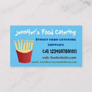 Carte De Visite Cute kawaii frites fast food dessin animé