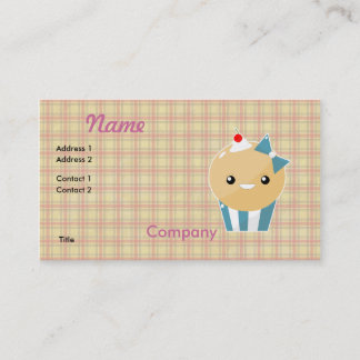 Carte De Visite Cute Kawaii Girl Muffin Cupcake