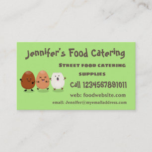 Carte De Visite Cute kawaii oeufs humoristique dessin animé