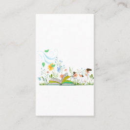 Carte De Visite Cute Kitty Lire un livre