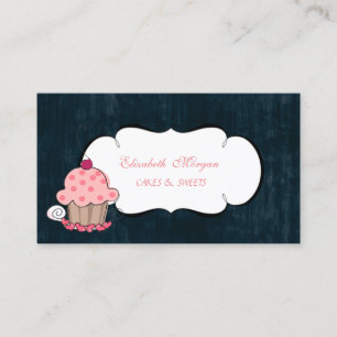Carte De Visite Cute moderne adorable boulangerie de Cupcake