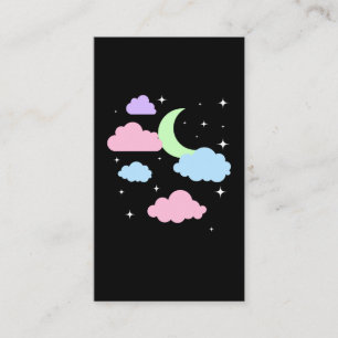 Carte De Visite Cute Pastel Goth Moon Nuds Kawaii