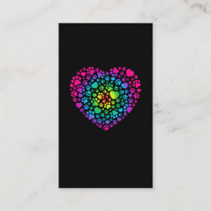 Carte De Visite Cute Paw Heart Love Animaux