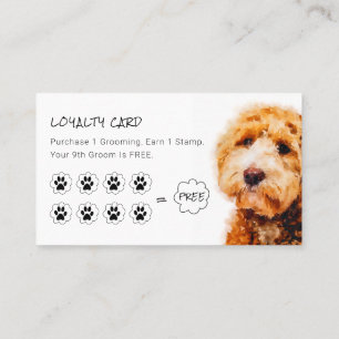 Carte De Visite Cute Poodle Chien Grooming Shopping Loyauté