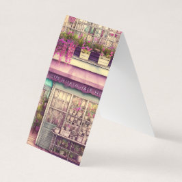 Carte De Visite Cute Shabby Chic Café Shop Graphic