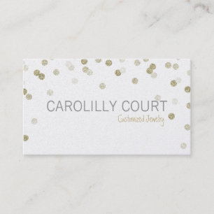 Carte De Visite CUTE SPARKLY chic confetti parties scintillant or 