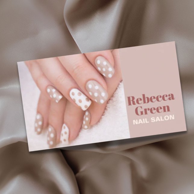Carte De Visite Cute Stylé Manicuriste Nail Artist Nail Salon (Cute Stylish Manicurist Nail Artist Nail Salon Business Card)
