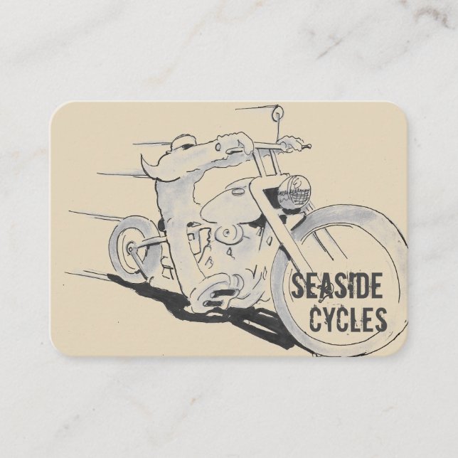 Carte De Visite Cycle de bord de la mer (Devant)