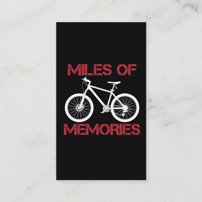 Carte De Visite Cyclisme Miles de souvenirs Vélo d'aventure (Devant)