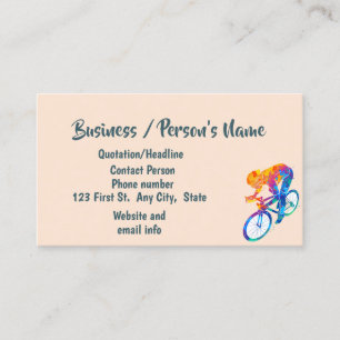 Carte De Visite Cyclisme Vélo Classes Cyclisme Professionnel Perso
