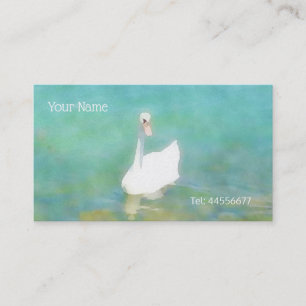Carte De Visite Cygne chez le Lac Balaton - aquarelle