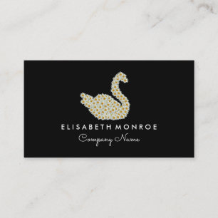 Carte De Visite Cygne marguerrier floral, fleuriste