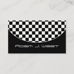 Carte de visite : : D2 Checkered noir et blanc