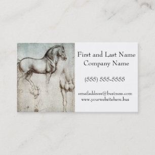 Carte De Visite Da Vinci Horse Study Renaissance Sketch Art