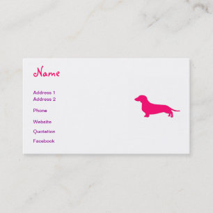 Carte de visite Dachshund Breeder