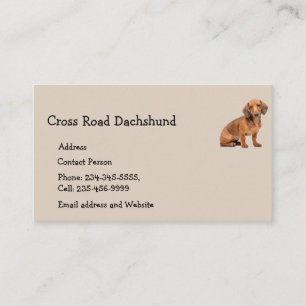 Carte De Visite Dachshund chien animal animal animal animal de com