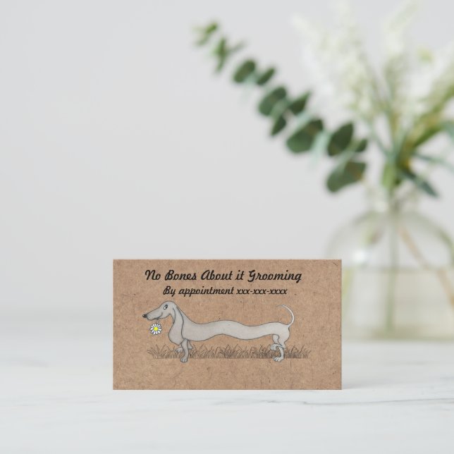 Carte de visite Dachshund Grooming (Debout devant)