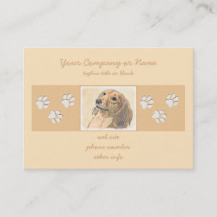 Carte De Visite Dachshund (Longhaerien) Peinture - Art Chien origi