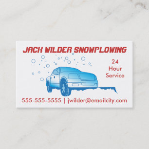 Carte de visite d'action de Snowplowing