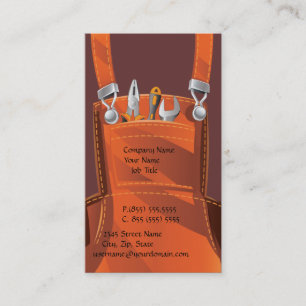 Carte de visite d'affaires de bricoleur